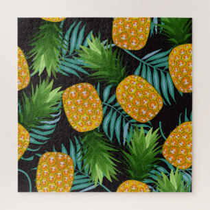 Ananas Palms Zwart Tapestry Legpuzzel