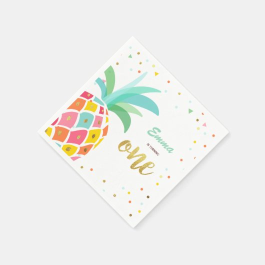Ananas Papier Servetten Verjaardag Tropische Aloha (Hoek)