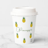 Ananas Papierkop Papieren Bekers (Achterkant)