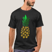 Ananas Paw Prints Hond T-shirt (Voorkant)
