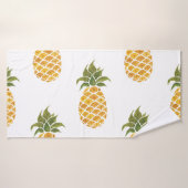Ananas peint à la main, arrière - plan aquarelle. (Serviette de bain)