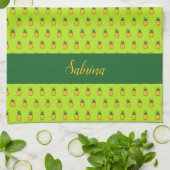 Ananas personnalisé Tropical Luau Serviette de cui (Plié)