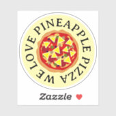 Ananas pizza amant stickers vinyle (Feuille)