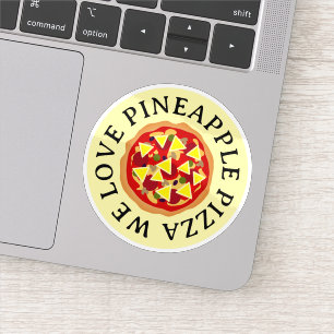 Ananas pizza amant stickers vinyle