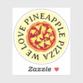 Ananas pizza liefhebber vinyl stickers (Vel)