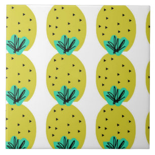 Ananas Pop Doodle Kunst Tegeltje