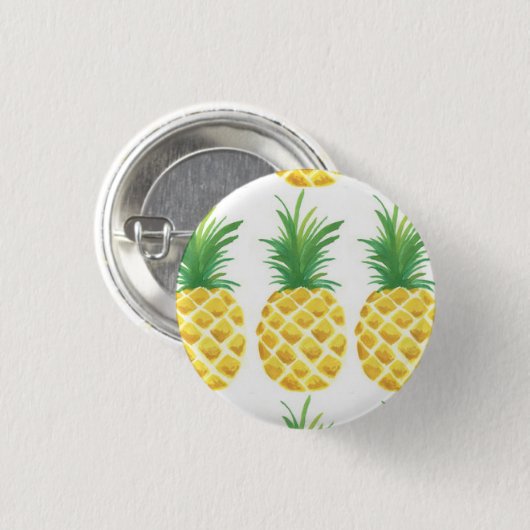 ananas ronde button 3,2 cm (Voorkant /achterkant)