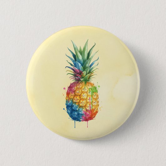 Ananas Ronde Button 5,7 Cm (Voorkant)