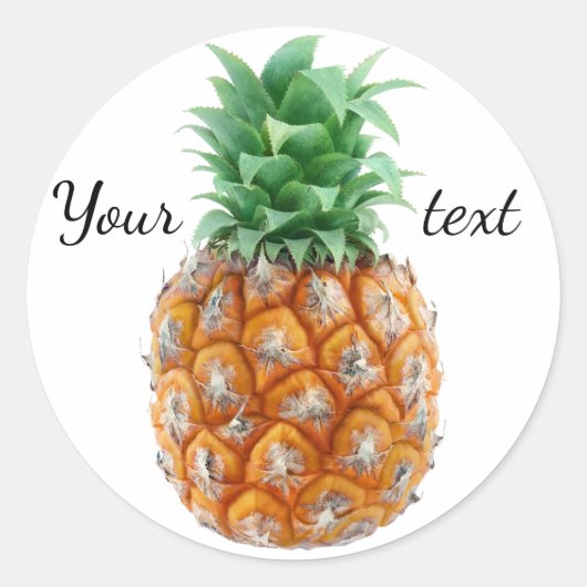 ananas ronde sticker (Voorkant)