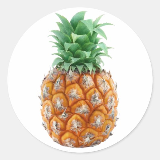 ananas ronde sticker (Voorkant)