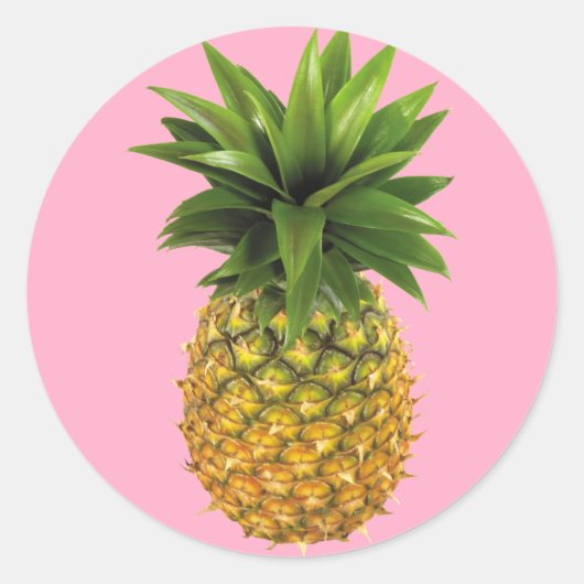 ananas ronde sticker (Voorkant)