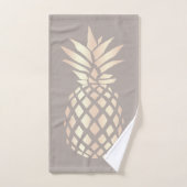 Ananas rose et gris d'or d'en cuivre assez élégant (Serviette à main)