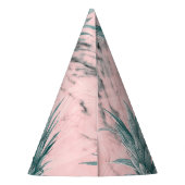 Ananas roze marmeren werveling moderne tropische p feesthoedjes (Achterkant)