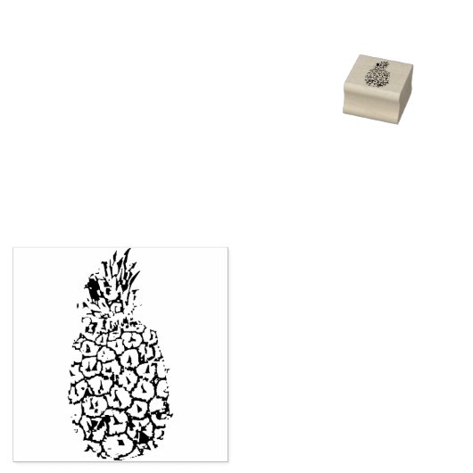 ananas 	rubberstempel (Gestempeld)