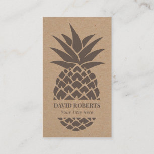 Ananas Rustic Kraft Visitekaartje
