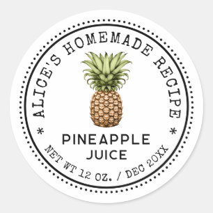 Ananas-sap inblikken label vintage stijl