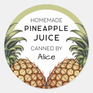 Ananas-sap zelfgemaakte preserveur label