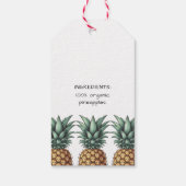 Ananas Sappelabel Cadeaulabel (Achterkant)