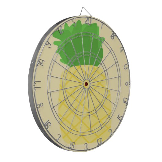 ananas schilderij kunst dartbord (Voorkant Links)