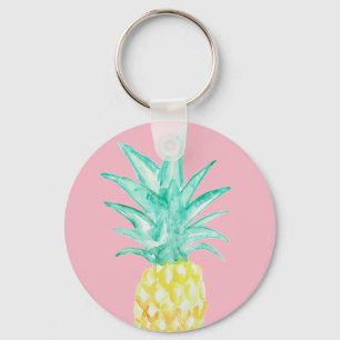 Ananas schilferende roze Sleutelhanger