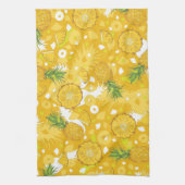 Ananas - serviette de cuisine jaune tropicale (Vertical)