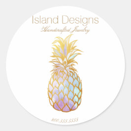 Ananas Sieraden Verpakkingsetiketten Ronde Sticker