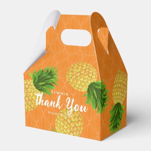 Ananas Sinaasappel Favor Box Bedankdoosjes (Voorkant Zijde)