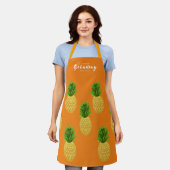 Ananas Sinaasappel Schort (Gedragen)