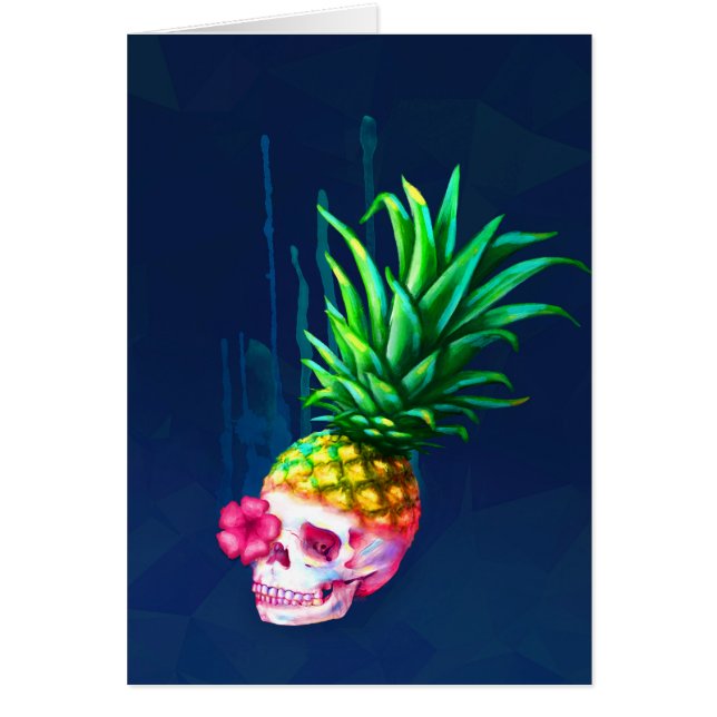 Ananas Skull-kaart (Voorkant)