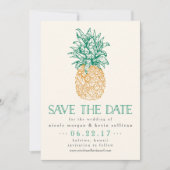  ananas Sla de datum op Save The Date (Voorkant)