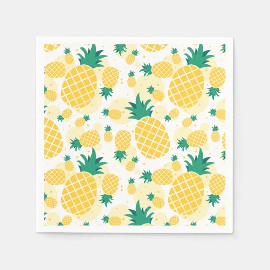 Ananas Standard Cocktail Paper Napkins Servet (Voorkant)