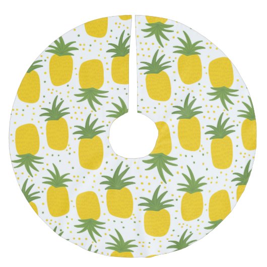 Ananas Stippen: Zomer Fruit Design Kerstboom Rok (Voorkant)