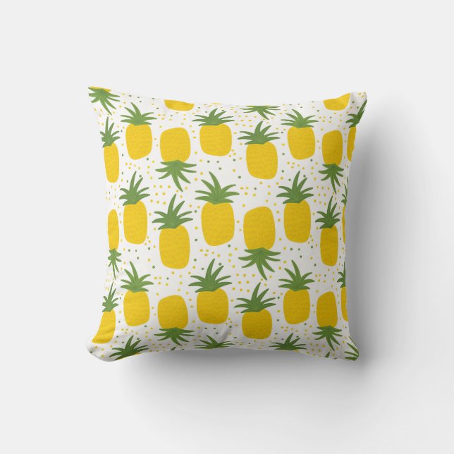 Ananas Stippen: Zomer Fruit Design Kussen (Voorkant)