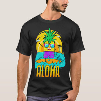 Ananas Surfen Aloha Beach Hawaiian Kinder Grappig T-shirt
