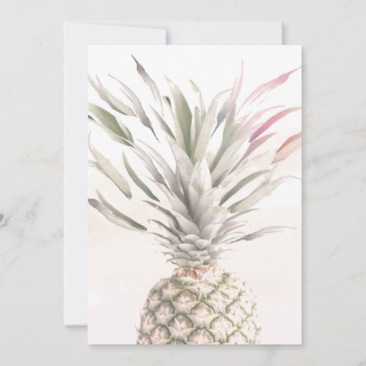 Ananas Thème Bridal Shower Invitation (Dos)