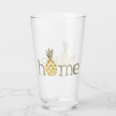 Ananas Thuis Waterverf Glas (Achterkant)