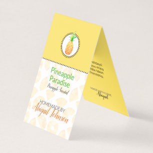 Ananas Thuisgemaakte Bad & Lichaam Label Etiket Kaart