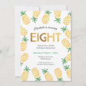 Ananas tropical 8e anniversaire Invitation (Devant)