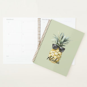 Ananas Tropical Aloha avec Lunettes de Soleil