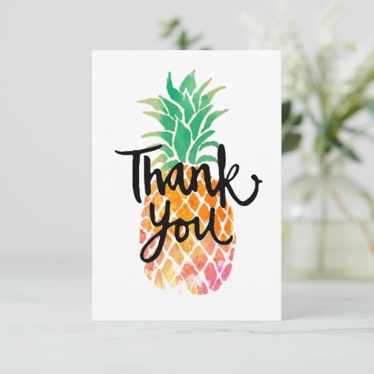 ananas tropical aquarelle merci script (Debout devant)