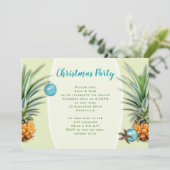 Ananas Tropical Christmas Party Invitation (Debout devant)