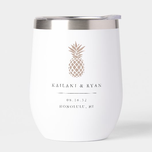 Ananas Tropical Destination Mariage Faveur (Gauche)