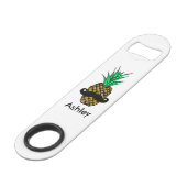 Ananas tropical drôle avec le monogramme de (Devant angulaire)
