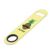 Ananas tropical drôle avec le monogramme de (Dos Angle)
