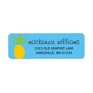 Ananas tropical Étiquettes de adresse personnalisé