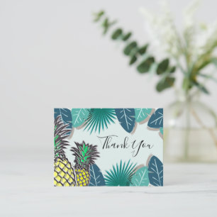 Ananas Tropical Leaf Dank u kaart Notitiekaartje