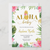 Ananas tropical Luau Baby shower Invitation (Devant)