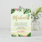 Ananas tropical Mahalo Carte de remerciements (Debout devant)