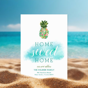 Ananas tropical Nouvelle adresse Faire-part de dép