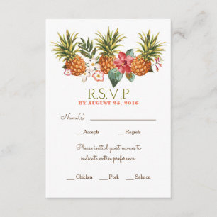 ananas tropical plage mariage rsvp